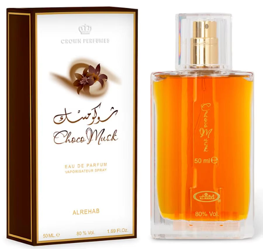 Al-Rehab Choco Musk Eau De Parfum Hair and Body Spray Women 50Ml Cologne Persistence Arabian Long-Lasting Fragrance Natural