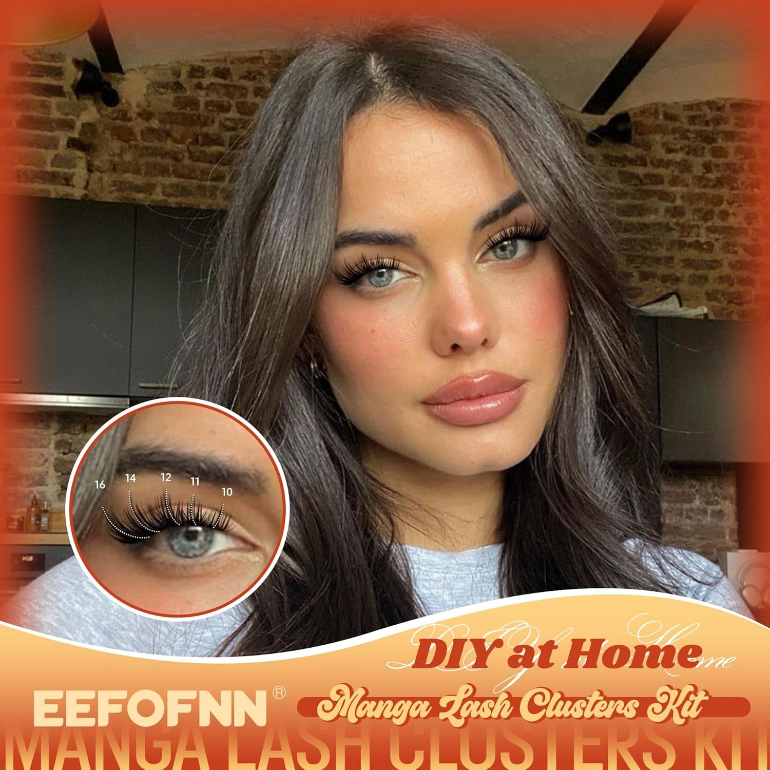 Spiky Lash Clusters Kit Natural Cluster Eyelash Extensions Kit Wispy Lash Cluster Kit C Curl Individual Lashes Kit Bond and Seal Tweezers 9-18MM Manga Lash Clusters Fluffy Lash Extension Kit